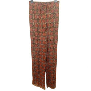 Vintage Peruvian Connection‎ Silk-Lined Floral Wide-Leg Pants – Size 16